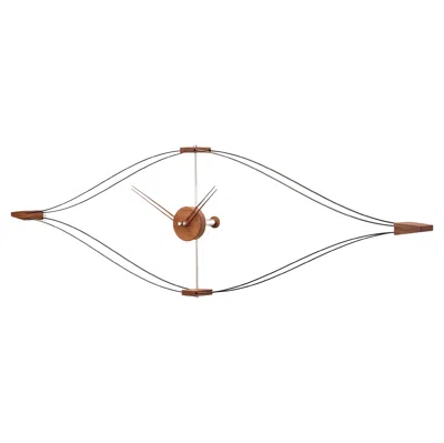 Pre-owned Nomon Large Modern Wall Clock By Designer , Wood & Fiberglass, Spain In Brown