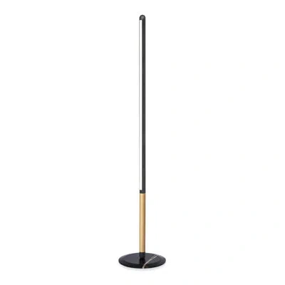 Nomon Linea 65.8" Led Column Floor Lamp In Gold,black,black Ash