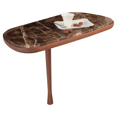 Pre-owned Nomon Medium Mesita Table With Marble Top By Andres Martinez In Brown