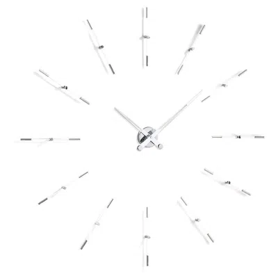 Pre-owned Nomon Merlín 12 Wall Clock By : Modern Chrome & Stainless Steel Design In Gray