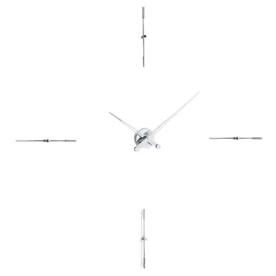 Pre-owned Nomon Merlín 4 Wall Clock By : Modern Chrome & Stainless Steel Design In Gray