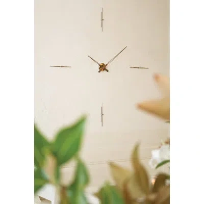 Nomon Merlin Graphite Wall Clock In Caramel