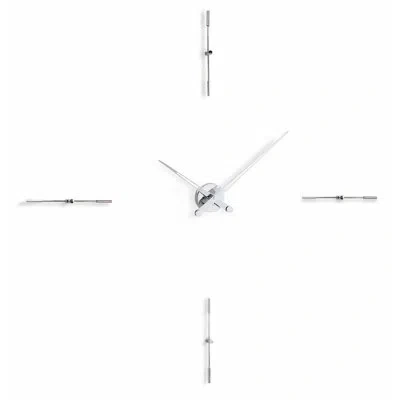 Nomon Merlin Wall Clock In Silver