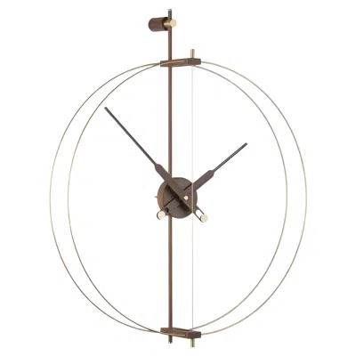 Pre-owned Nomon Mini Barcelona G Wall Clock By , Black Fiberglass & Brass