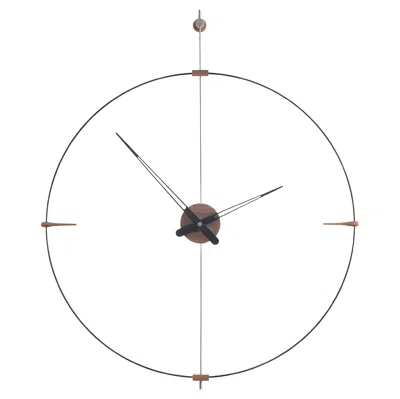 Pre-owned Nomon Mini Bilbao Wall Clock By , Walnut & Fiberglass, Modern Design In Brown