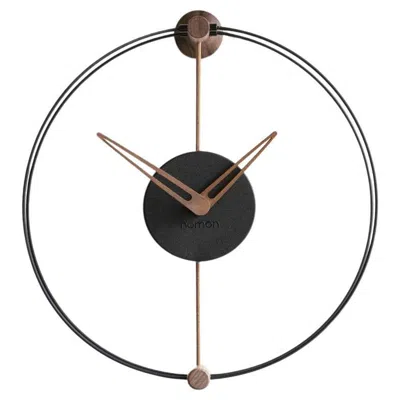 Pre-owned Nomon Modern Nano Wall Clock By Designer , Walnut/oak, Spain, 2022 In Brown
