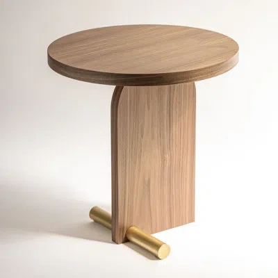 Nomon Nova End Table In Walnut,brass