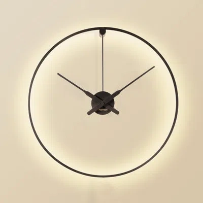 Nomon Ombra Aluminum Wall Clock In Black