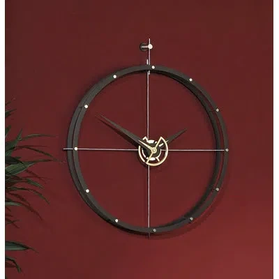 Nomon Oversized Doble Wall Clock In Calabo,chrome
