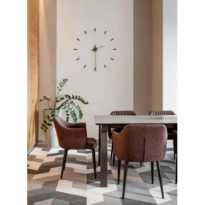 Nomon Oversized Tacon Graphite 39.3701" Wall Clock In Walnut;graphite Steel