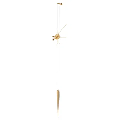 Pre-owned Nomon Pendulo Gold Wall Clock By , Wood & Brass, Modern Design