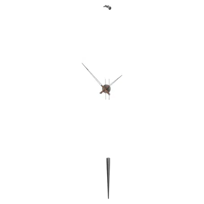Pre-owned Nomon Péndulo T Wall Clock By : Modern Brass & Walnut Design In Brown