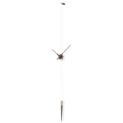 Nomon Pendulo Wood Wall Clock In Walnut,polished Brass