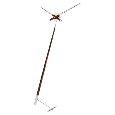 Pre-owned Nomon Pisa N Floor Clock By : Modern Chromed Steel & Walnut Design In Brown