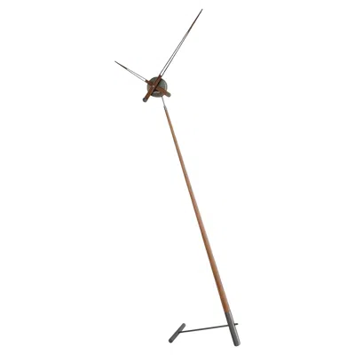 Pre-owned Nomon Pisa T Floor Clock By , Walnut & Brass, Modern Design In Brown