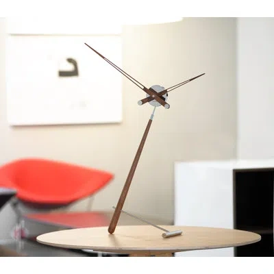 Nomon Puntero Industrial Quartz Tabletop Clock In Caramel