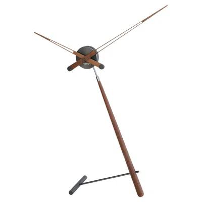 Pre-owned Nomon Puntero T Table Clock By , Walnut & Brass, Modern Design, Spain In Brown