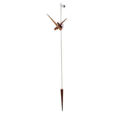 Pre-owned Nomon Punto Y Coma N Wall Clock By , Chrome & Walnut, Modern Design In Brown