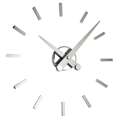 Pre-owned Nomon Puntos Suspensivos 12 Wall Clock By , Chrome & Steel, Modern In Gray