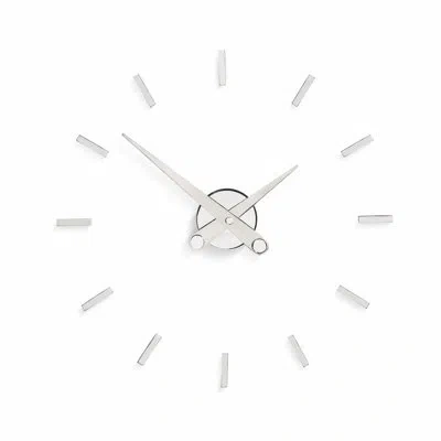 Nomon Puntos Suspensivos 19.685" Wall Clock In Chrome