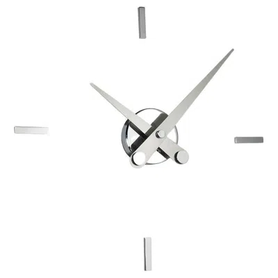 Pre-owned Nomon Puntos Suspensivos 4 Wall Clock By , Chrome & Steel, Modern In Gray