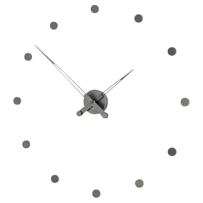 Pre-owned Nomon Rodón 12 T Wall Clock By , Graphite Brass & Steel, Modern Design In Gray