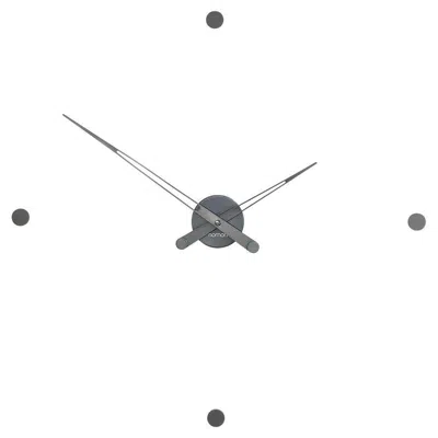 Pre-owned Nomon Rodón 4 T Wall Clock By , Graphite Brass & Steel, Modern Design In Gray