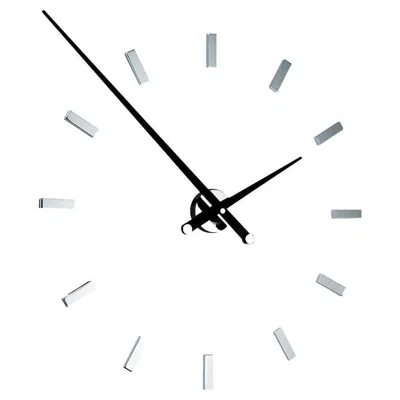 Pre-owned Nomon Tacón 12 L Wall Clock By , Lacquered Walnut & Chrome, Modern In Brown