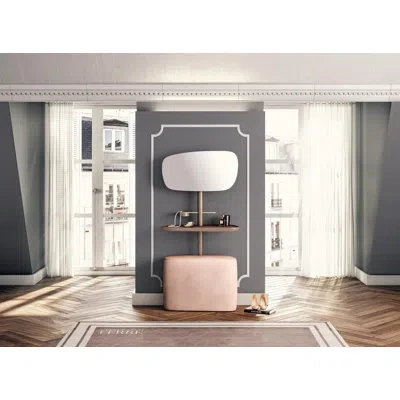 Nomon Tocador Solid Wood Vanity With Mirror In Brown