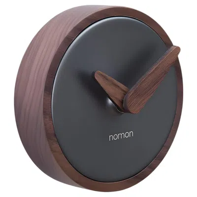Pre-owned Nomon Átomo T Wall Clock By : Brass & Walnut, Modern Design In Brown