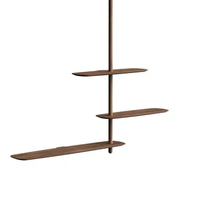 Nomon Unica 62.6" H X 70" W X 11.8" D Shelving Ceiling In Walnut