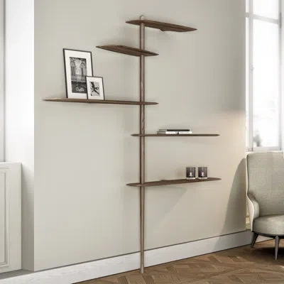 Nomon Unica 85.83" H X 85.83" W X 11.8" D Shelving Floor In Walnut