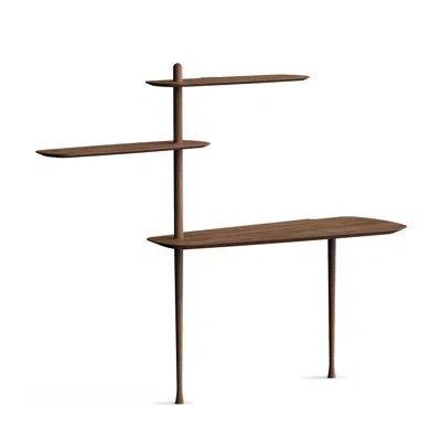 Nomon Unica Oval Leaning/ladder Desk In Brown