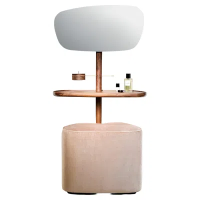 Pre-owned Nomon Vanity Table With Marble Top & Pouf By Andres Martinez In Brown