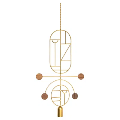 Pre-owned Nomon Wooden Dots Pendant In Brown