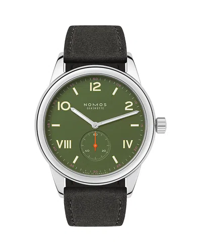 Nomos Club Campus All Olive Watch, 38.5mm In Green