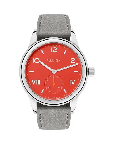 Nomos Club Campus Nonstop Red Watch, 36mm In Gray
