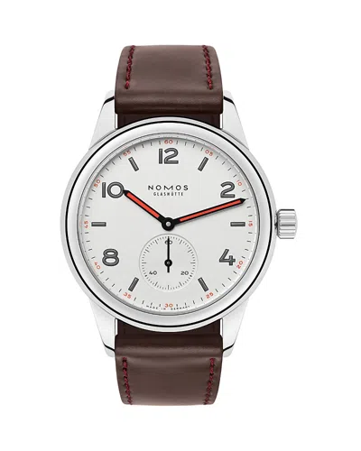 Nomos Club Watch, 36mm In White Silver