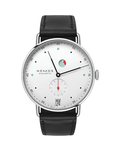 Nomos Metro Date Power Reserve Watch, 37mm In Black