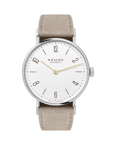 Nomos Tangente 33 Duo Dore Watch, 32.8mm In White Silver