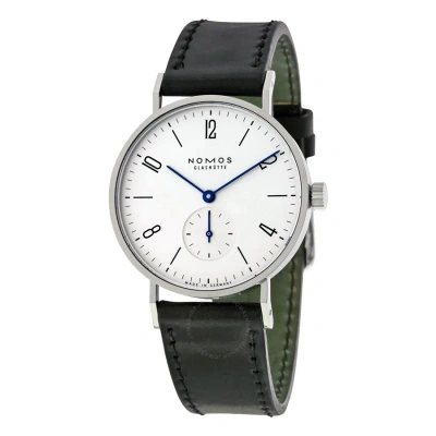 Nomos Tangente Galvanized White Dial Black Leather Men's Watch 101