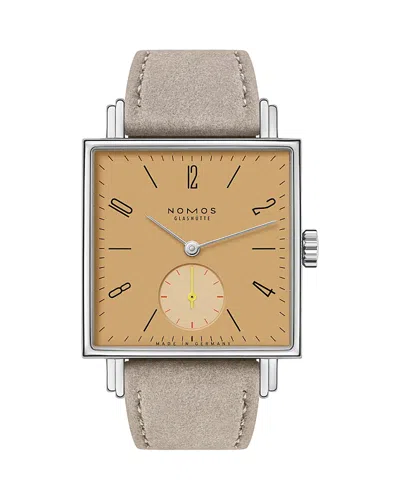 Nomos Tetra Ochra Watch, 29.5mm X 29.5mm In Yellow