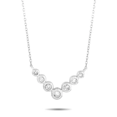 Non Branded Lb Exclusive 14k White Gold 0.25ct Diamond Necklace