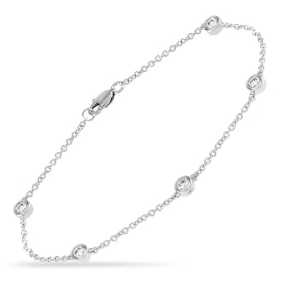 Non Branded Lb Exclusive 14k White Gold 0.50ct Diamond Bracelet