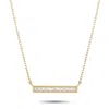 Non Branded Lb Exclusive 14k Yellow Gold 0.10ct Diamond Bar Necklace