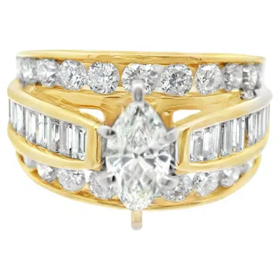 Pre-owned Non Branded 14k Yellow Gold Diamond Engagment Ring