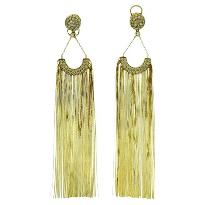 Pre-owned Non Branded 1.75 Ct Diamonds In 18k Yellow Gold Waterfalls Drop Earrings