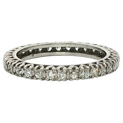 Pre-owned Non Branded Diamond Eternity Band In Platinum In Multi