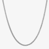 Non Branded Fine Jewelry Made In Italy Womens Sterling Silver 24 Inch Link Chain Necklace In Metallic