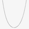 Non Branded Fine Jewelry Made In Italy Womens Sterling Silver 24 Inch Link Chain Necklace In Silver